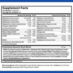 Dynamic Brain Supplement 60 Capsules–Memory Focus Clarity-Pack of 2