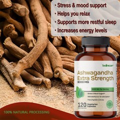 Ashwagandha Extra Strength 3000 Mg – Stress And Mood Support, Increased Energy