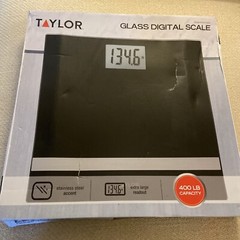 Taylor Smart Digital Body Scale Tempered Glass Platform 400 lb Capacity