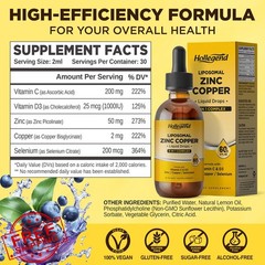 Liposomal Zinc Copper Drops 2oz – Immune and Thyroid Support