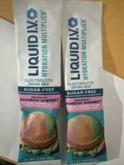 Liquid IV Hydration Multiplier, 40 Serving Stick Packs Rainbow Sherbet ￼