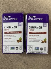 2x Pack New Chapter – Cinnamon Force – 60 Vegetarian Capsules Exp 03/2027