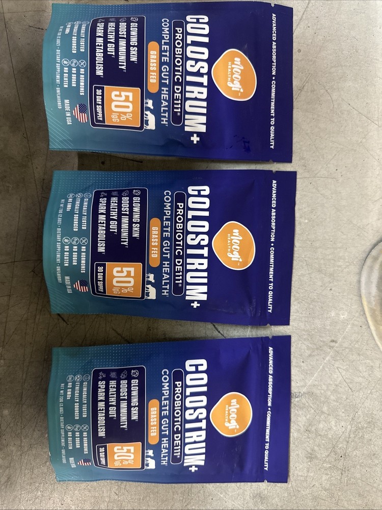NEW Moogi Health Colostrum + Probiotic DE111 Complete Gut Health 3pk 2.6oz Each