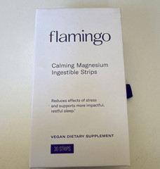 Flamingo Calming Magnesium Ingestible Strips, Vegan Stress Relief 30 Count