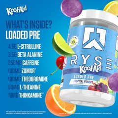 RYSE Loaded Pre Workout Powder Kool Aid | 13.1 oz Exp: 04/2025 Pack of 2