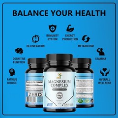 Magnesium Complex 470mg with Malate, Citrate, Glycinate – High Absorption