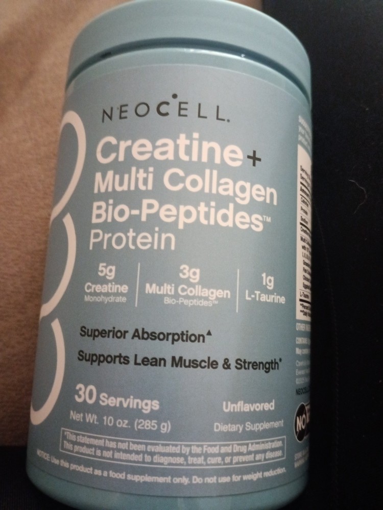 Creatine + Multi Collagen Powder | 10 Ounces | 10 Types of Collagen | by NeoCell