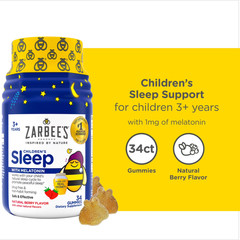 Zarbees Childrens Sleep Gummies with Melatonin Natural Berry 34 Count@@