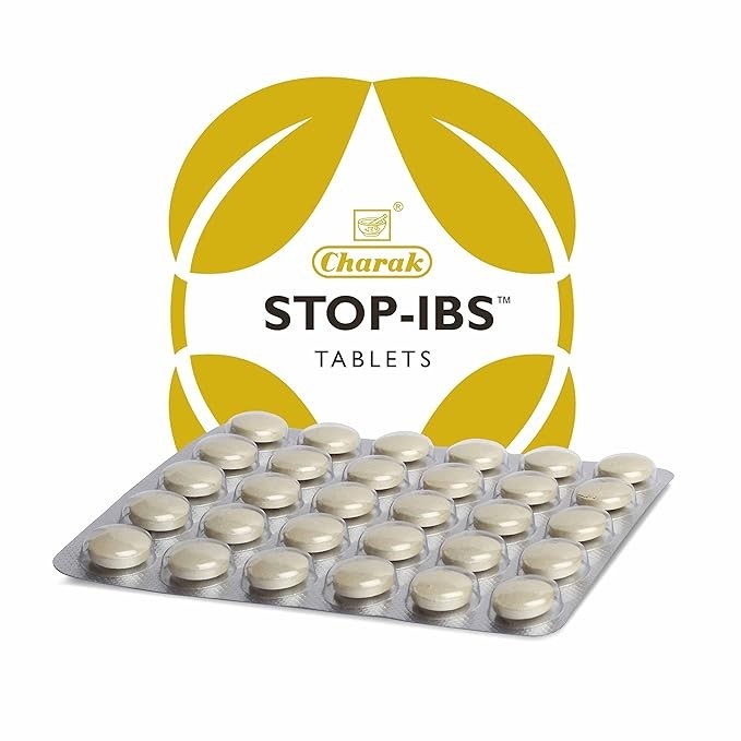 Charak Stop IBS Tablets 30 Count Herbal Digestive Wellness Support Pack
