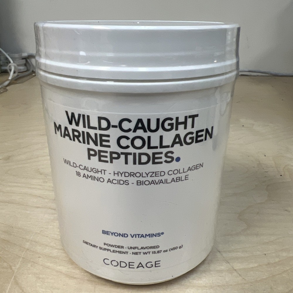 Codeage Wild-Caught Marine Collagen Peptides Powder Exp.08/2028
