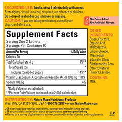 Nature Made Extra Dosage Chewable Vitamin C 1000 mg per Serving Tablets,120Count