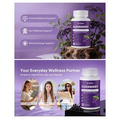 Elvera Elderberry Gut Support Complex – pure Black Elderberry Soft Capsules