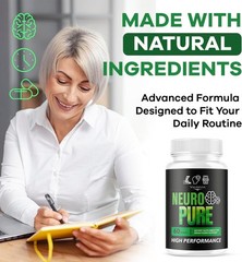 NeuroPure Nerve Health Support Supplement Capsules Natural 1 Pack 60Ct