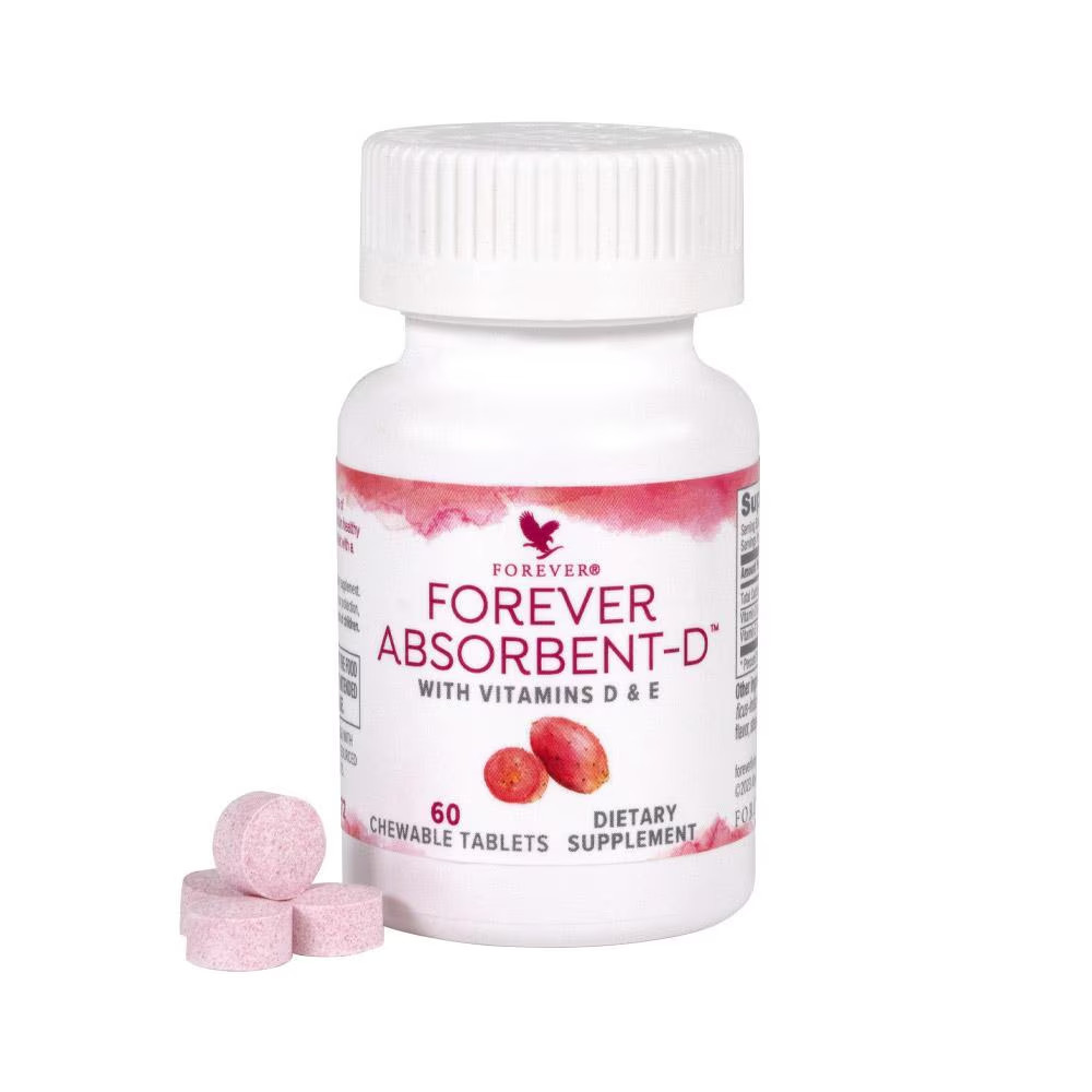 Forever Absorbent-D prickly pear-flavored chewable tabs HALAL, KOSHER