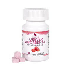 Forever Absorbent-D prickly pear-flavored chewable tabs HALAL, KOSHER