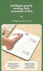 Bluetooth Digital Scale Body Weight Scale w/ Backlit LCD Display 400lb/180KG