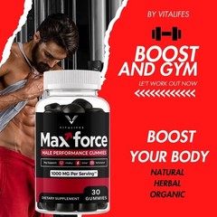 (5 Pack) Max Force Gummys Advanced Male Support Supplement MaxForce 30 Gummies