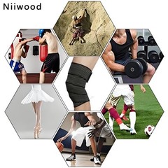 Extra Long Elastic Knee Wrap Compression Bandage Brace One Size (Pack of 1)