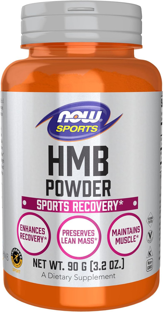 NOW Sports HMB (Β-Hydroxy Β-Methylbutyrate) Powder, Sports Recovery, 3.2 oz
