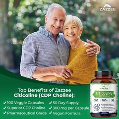 Extra Strength Citicoline, 500 mg per Serving, 100 Capsules, Superior CDP Ch…