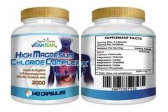 MAGNESIUM CHLORIDE MAXICLORURO CAPS 140 CAPSULES 2000mg CLORURO DE MAGNESIO