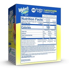 Compatible with Water Drink Mix Pack Lemonade Variety 40 Pack Sugar Free Caff…