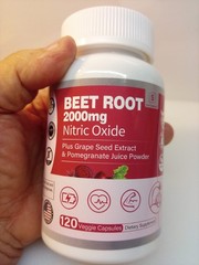 Beet Root Capsules 2000mg Nitric Oxide Supplement W/ Grape Seed & Pomegranate