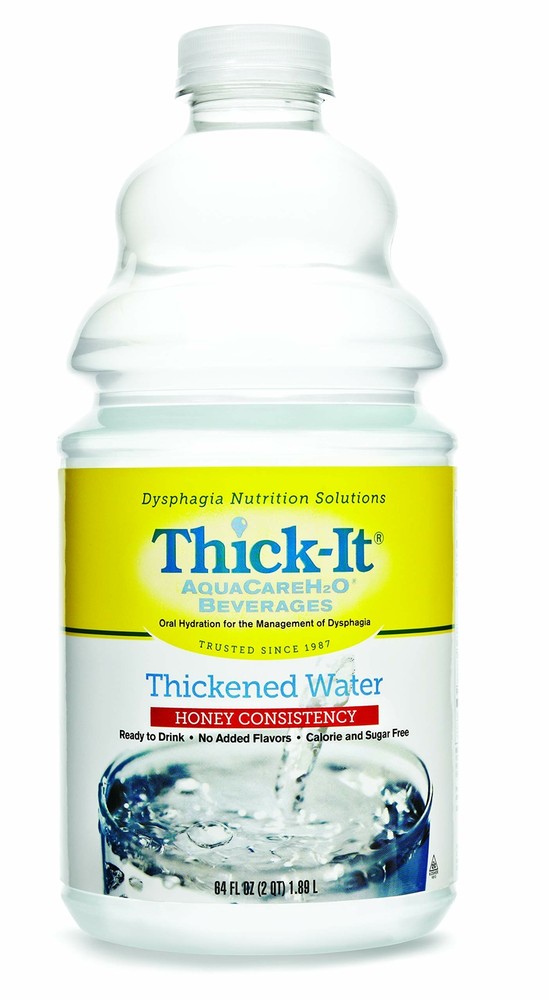 Thick-It AquaCareH2O Unflavored Thickened Water 64oz. Honey Consistency -4/Case