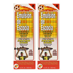 Emulsion De Escocia Cod Liver Oil [PACK OF 2] – Mandarin Vanilla 6.5 fl oz each