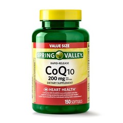 Spring Valley CoQ10 Rapid Release Softgels, 200mg, 150 Count..+