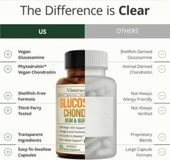 Vimerson Health Glucosamine Chondroitin Turmeric MSM Dietary Supplement 90Cap