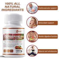 Berberine capsules help maintain cholesterol health and reduce inflammation 60pc