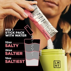 Zero Sugar Electrolyte Drink Mix – Raspberry Salt Flavor | 30 Pack, Hydration Bo